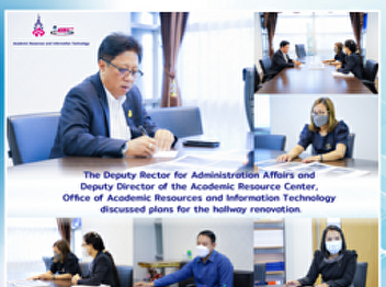 Deputy Rector for Administrative Affairs
and Deputy Director and the committee
to discussed plans for the hallway
renovation, mezzanine renovation work of
the resource center