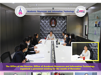 The Office of the Director, Office of
Academic Resources and Information
Technology organized a personnel meeting
for the month of November