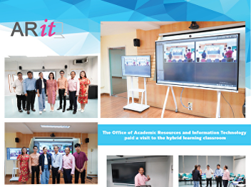 The Office of Academic Resources and
Information Technology paid a visit to
the hybrid learning classroom.